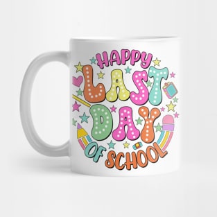 Happy Last Day Of School Dalmatian Dots Testing Day Teacher Mug